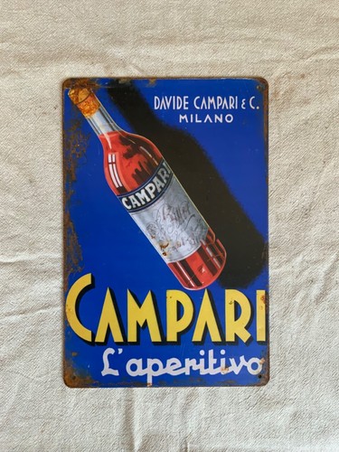 Insegna metallo campari - insegna, in