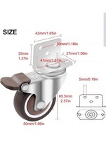 4 RUOTE PER CARRELLI CON FRENO Diametro 50 mm Con Aletta Mobili Mobiletti 