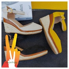 Sandali  Donna  SCARPE  Zeppa Spago  Espadrillas Corda senape beige nero 35 37 V