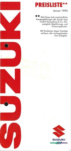 1990 preisliste pkw - 1990, pkw-