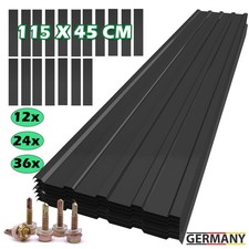 12/24/36 x lamiera profilata lamiera trapezoidale lastre per tetto lastre ondulate per tetto 115 x 45 cm