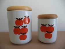 Barattoli Ceramica Franco Pozzi Gallarate vintage Italy anni 60 70 con coperchi