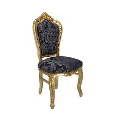 Sedia in legno foglia oro e