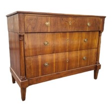 antico CASSETTONE Comò in Legno di Noce Lombardia stile Impero Epoca Ottocento
