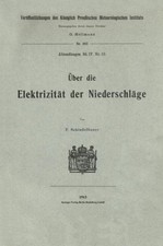 Schindelhauer - ber die Elektrizitt der Niederschlge - New paperbac - P555z
