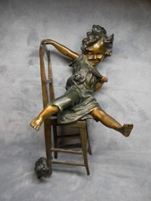 SCULTURA ORIGINALE ARTE BRONZO