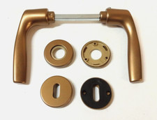 Maniglia Maniglie con Rosone per Porte Interne Quadro 8mm in alluminio Bronzo