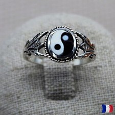 Bague Yin Yang Argent 925 – Anneau Zen Yoga Méditation – Bijou Unisexe Équilibre