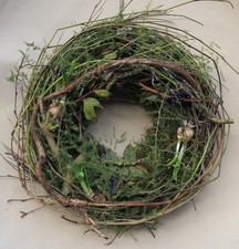 Ghirlanda 40 cm verde bianco