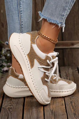Sneakers bianche donna strass - donna,