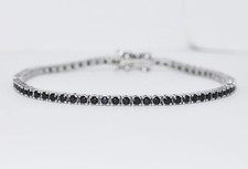 BRACCIALETTO TENNIS IN ARGENTO 925 CON SPINELLI NERI
