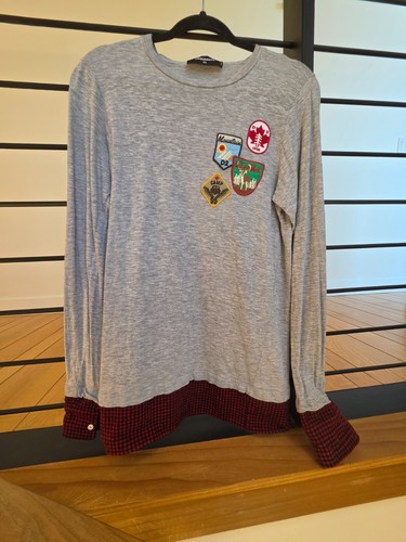 Dsquared2 top grigio manica - grigio,