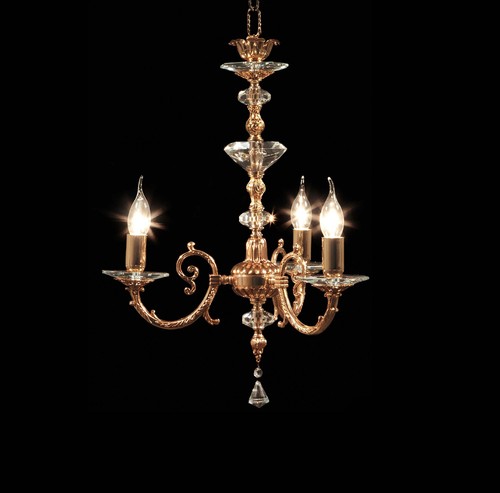 Lampadario classico ottone - lampadario,