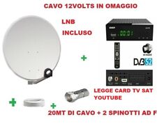 KYT PARABOLA 80CM +LNB+DECODER WIFI TV SAT EDISION 12V  + CAVO SAT + CAVO HDMI