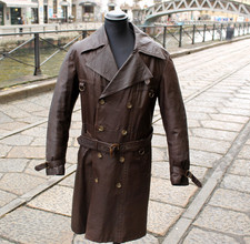 Trench pelle marrone - in,