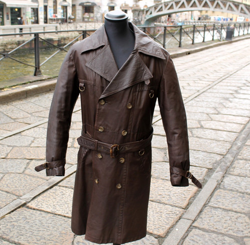 Trench pelle marrone - in,