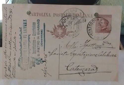 Cartolina postale vittorio - postale,