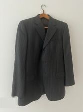 Vestito uomo gessato completo 2 Pezzi Taglia 52 pura lana