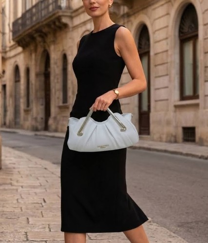 Borsa donna bianca manico e - borsa,