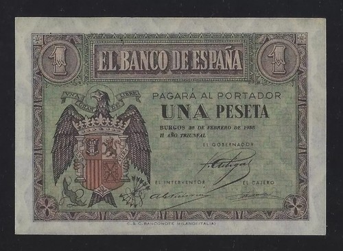 Spagna peseta 1938 107 unc - spagna, p-107