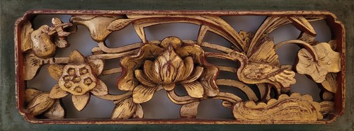 Uccelli con fiore loto - con,