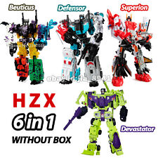 HZX 6 IN 1 Defensor & Bruticus & Superion Devastator Set IDW Action Figure Giocattoli
