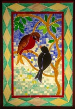 quadro con mosaico di vetro