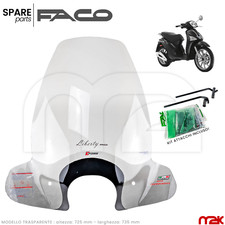 KIT PARAVENTO PARABREZZA COMPLETO DI ATTACCHI PER PIAGGIO LIBERTY RST 50 125