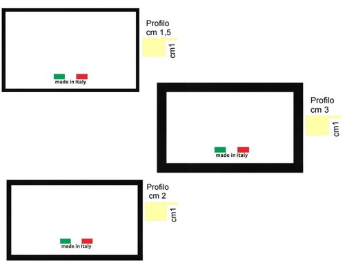 Cornice nera legno - in, per