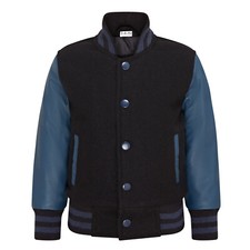 Bambini Lana Varsity Nero