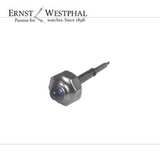 Autentica corona CARTIER con onda, 3,7 mm, acciaio, pietra blu