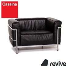 Cassina Le Corbusier LC 3 poltrone in pelle nera #14713
