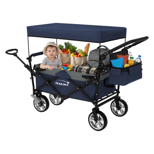 Carrello pieghevole blu grigio - pieghevole, blu-grigio