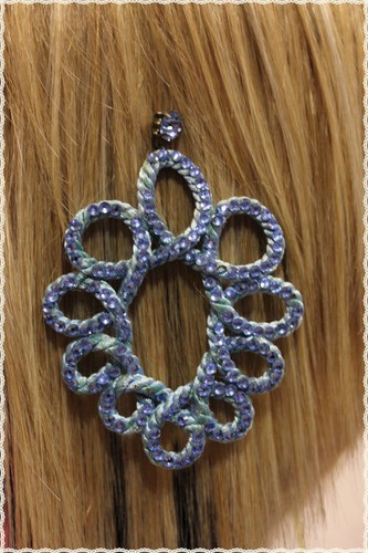 Orecchini pizzo macrame - in,