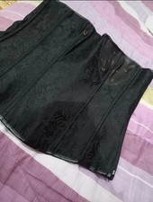 Steampunk Black Corset Lace And Leather Victorian Goth Gothic Lolita Fetish 2XL