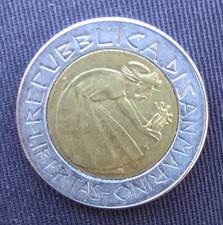 Vendo 500 Lire Bimetallica Di