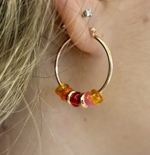 Dodo Pomellato Orecchini Anelle Cerchi Argento Oro Rosa 18kt Rondelle Tenaka 