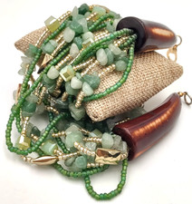 COLLANA MULTIFILO CON PIETRA