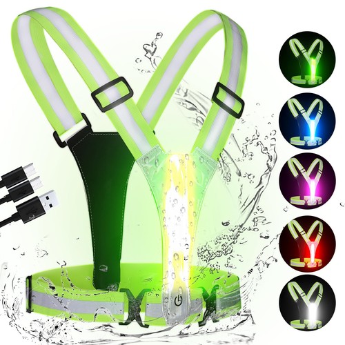 Gilet corsa riflettente led - da,