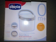 NUOVA Chicco steril box 0+ neonati bimbo neomamma kit sterilizzatore a freddo