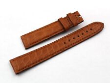 Cinturino Vera Pelle Coccodrillo Marrone Miele 18/16mm Realizzato a Mano Nuovo