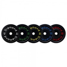 Diamond Dischi Bumper Plates Master Neri Ø45cm con Boccola in Acciaio Svasato
