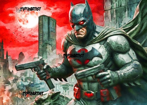 Schizzo aceo atc batman - atc,