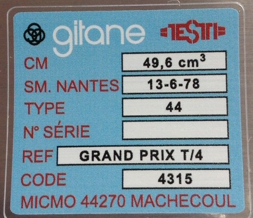Autocollant gitane testi - autocollant,