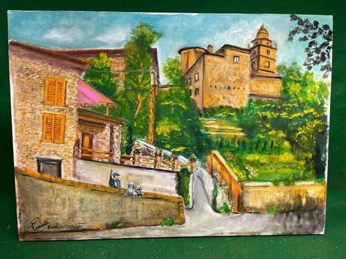Dipinto olio paesaggio con - dipinto,
