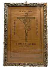 QUADRO CON ANTICA STAMPA  IN