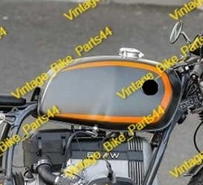 BMW R100 RT RS R90 R80 R75 acciaio verniciato nero opaco e arancione serbatoio benzina