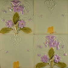 4 antiche piastrelle Art