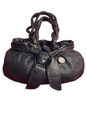 Vintage Furla Braided Leather Bow Tote – Italian Elegance– Verified