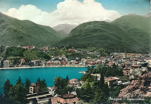 Old postcard omegna italy - old,